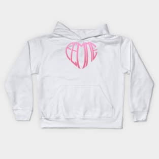 Pink Ombre Femme Heart Kids Hoodie